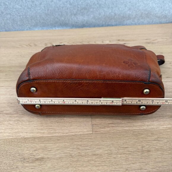 Patricia Nash Tooled Leather Shoulder Bag Brown Floral Brass Toggle Close - Picture 15 of 16